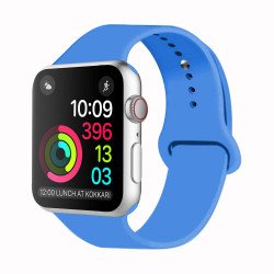Pro Soft Silicone Sport Strap Wristband Replacement for Apple Watch Series 8/7/6/5/4/3/2/1/SE - 41MM/40MM/38MM (Blue)